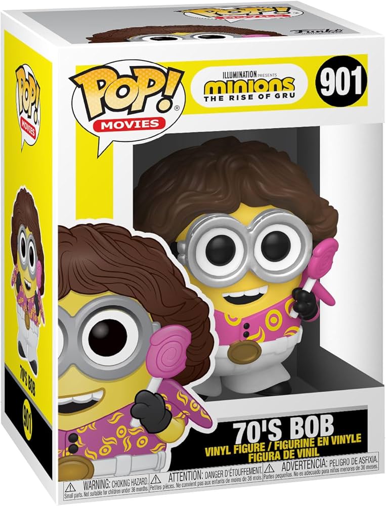 Amazon.com: Funko Pop! Movies: Minions: The Rise of Gru - 70's Bob