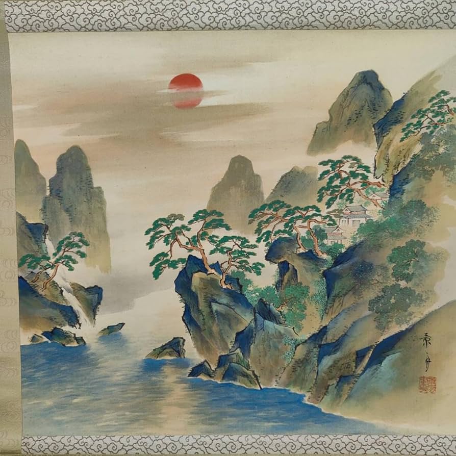 真作/織田観潮/人物画賛/布袋屋掛軸HJ-715 真作/織田観潮/人物画賛