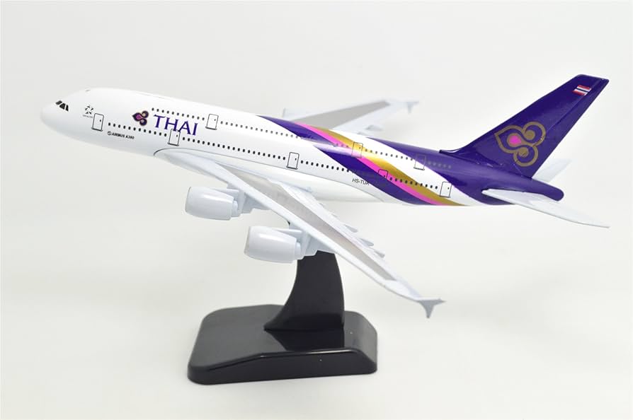 タイ航空 エアバスA380-800 旅客機模型 D タイ航空 エアバスA380-800