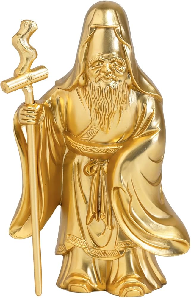 Amazon｜開運七福神 福禄寿 （金メッキ/24金）仏師：牧田秀雲 原型＿