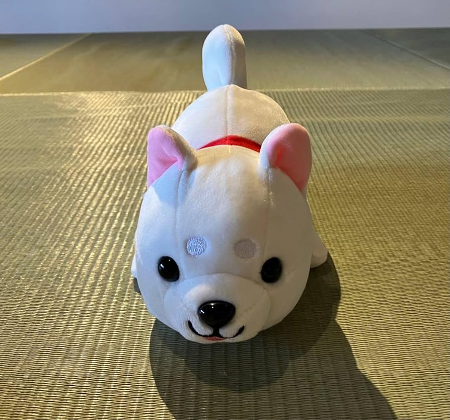 Amazon.co.jp: ハッピーまめしば 白柴ぬいぐるみ : おもちゃ