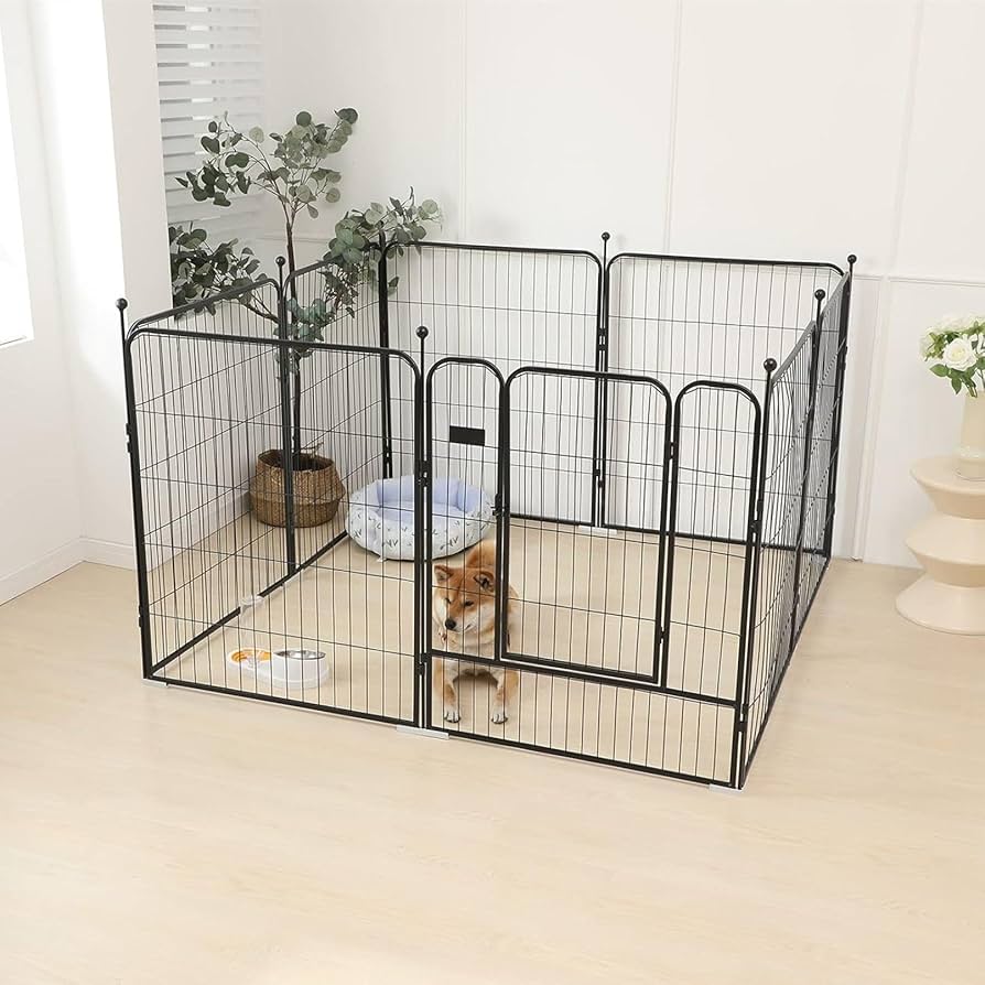 Amazon | ペットフェンス 大型犬 160*160*80cm ペットサークル 中型犬