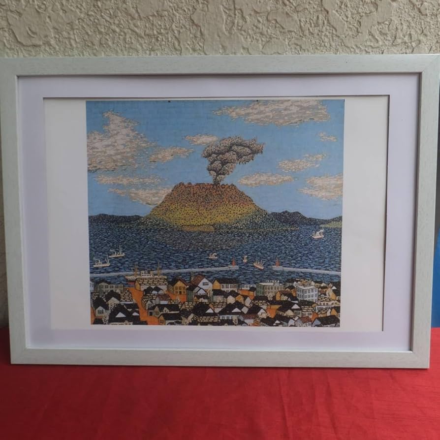 a。様 order work】 桜島 アート 絵画 山の絵 a。様 order work】 桜島