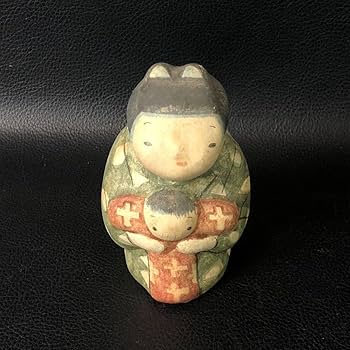 Amazon | 郷土玩具 みよろ人形 三四呂人形 人形持ち 人形抱く少女 民芸