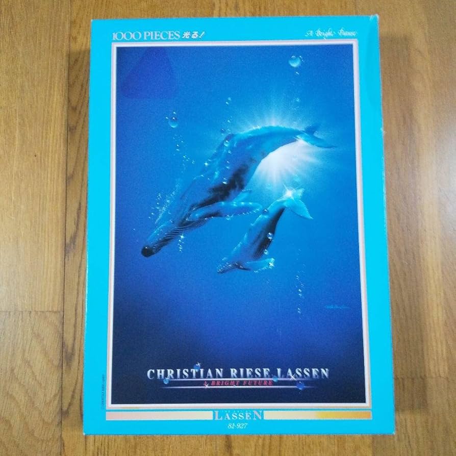 完成版】デイビッド ミラー 絵画 イルカ 海 パズル 1000ピース