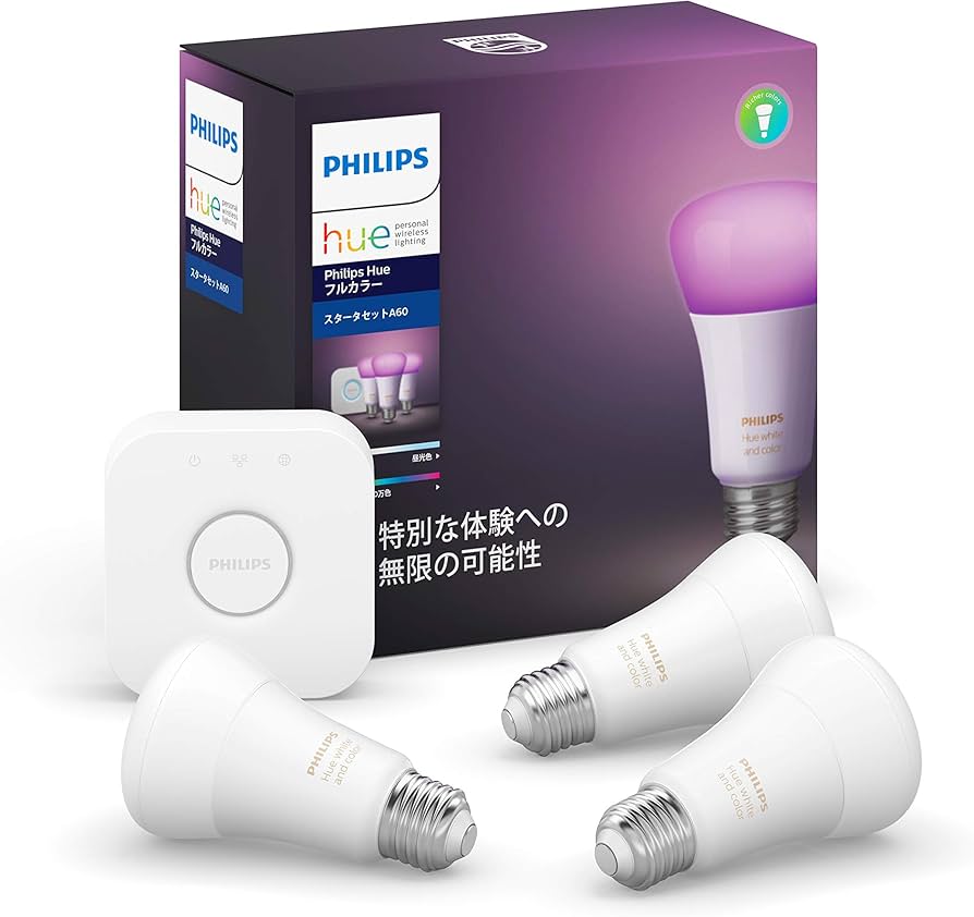 Philips Hue E26 LED電球 3個 hue bridge セット 3 A19 LED Bulbs E26