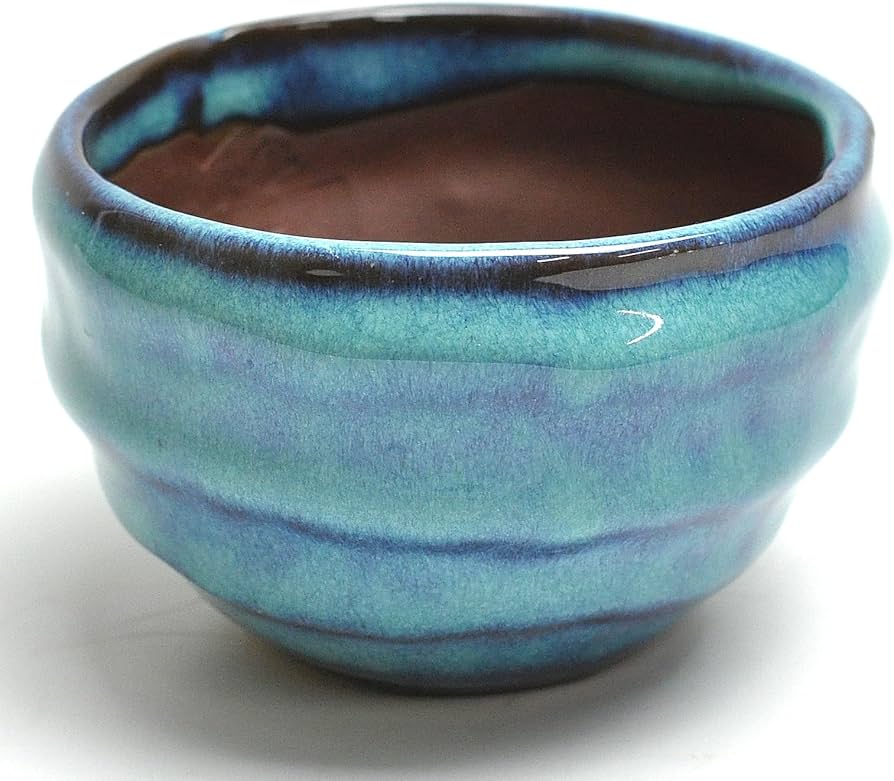 Amazon.co.jp: 盆栽妙 植木鉢 陶器鉢 盆栽鉢 山野草鉢 3号 トルコ