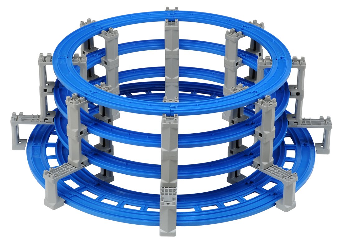 プラレール線路 6階立体タワーレイアウト プラレール線路 6階立体