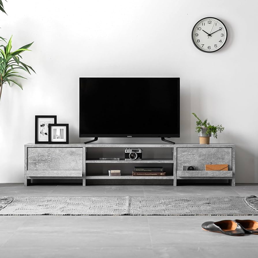 Amazon｜モダンデコ テレビ台 32-50型 対応 150cm幅 モルタルグレー