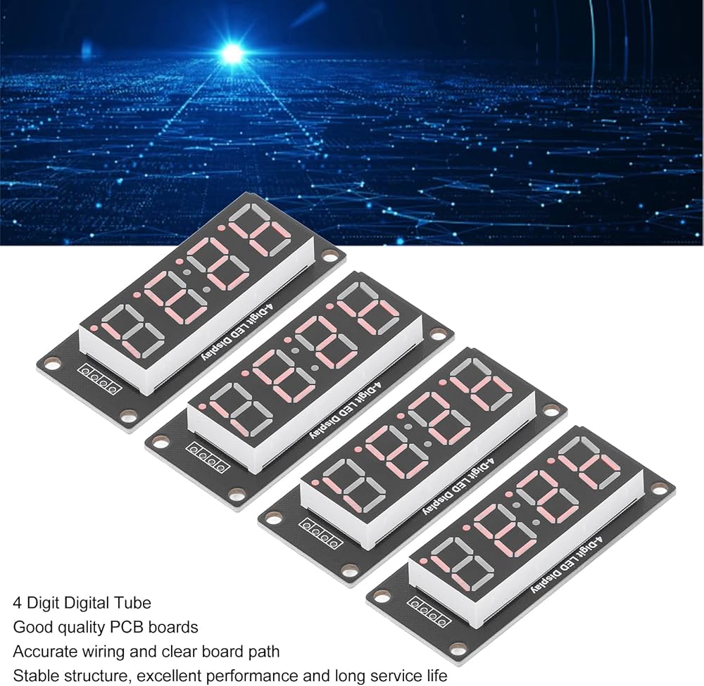 Amazon.co.jp: 4セット tm1637 4桁 7セグメント 0.56インチ 4桁