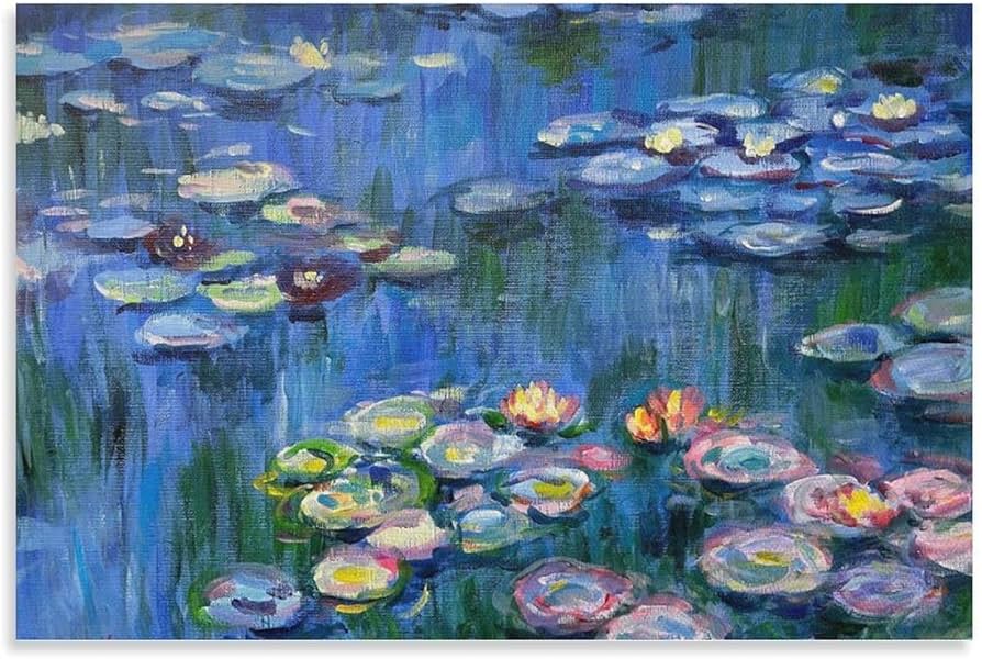 Amazon.co.jp: クロード モネ 『睡蓮の池』 ポスター キャンバス