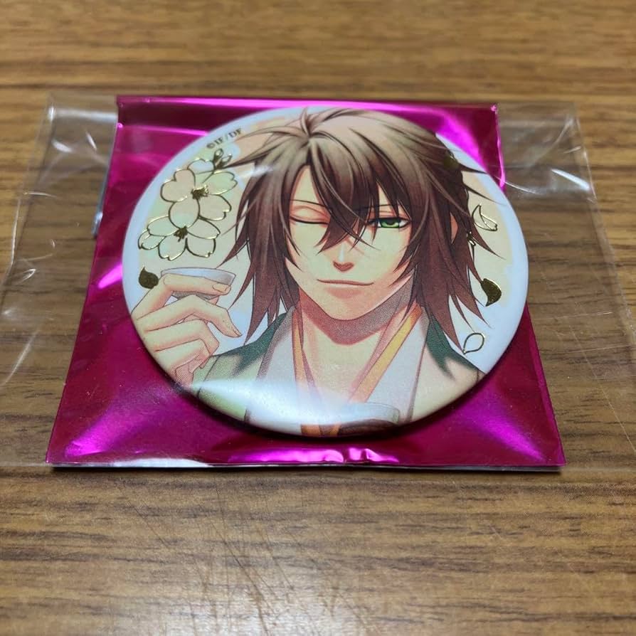 Amazon.co.jp: 薄桜商店 薄桜鬼 沖田 総司 箔押し 缶バッジ オトメイト