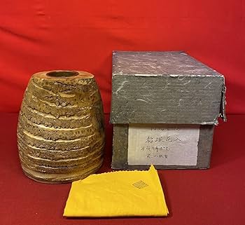 Amazon.co.jp: 茶道具『稲塚花入如心斎好写』共箱竹根製自然の美竹工芸