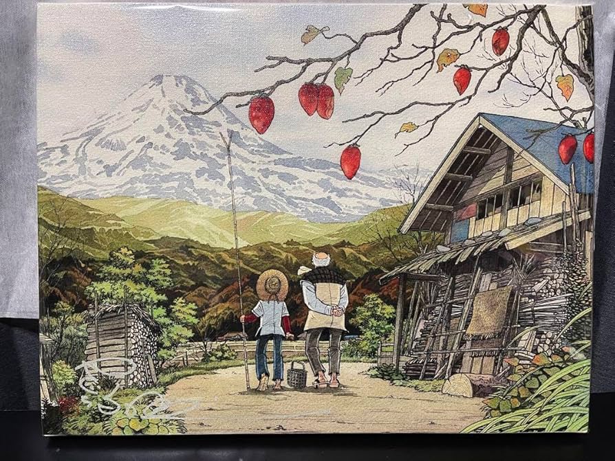 Amazon.co.jp: 釣りキチ三平 矢口高雄 キャンパスボード鳥海初冠雪