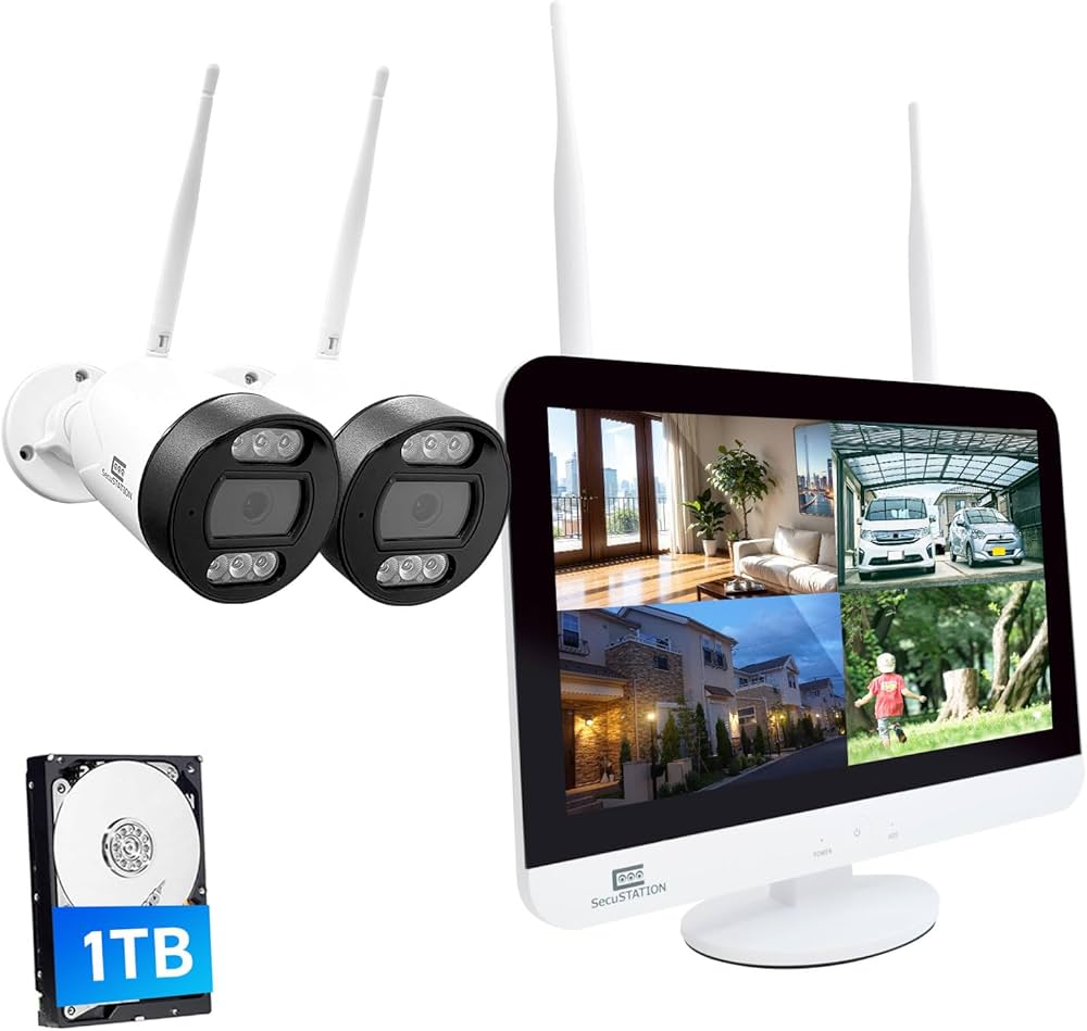 Amazon.co.jp: SecuSTATION 防犯カメラ ワイヤレス 2台 セット 12.5