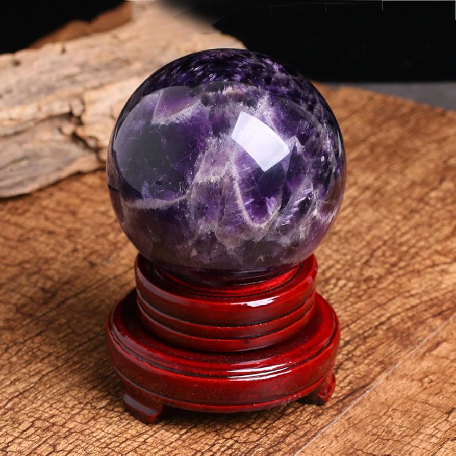 Amazon.co.jp: 水晶玉 水晶 丸玉 パープル ナチュラル・ファンタジー
