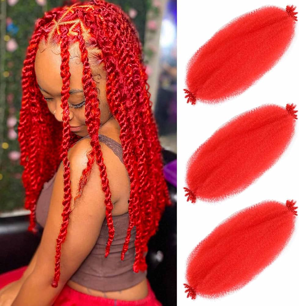 Amazon.com : RENJOING Red Afro Twist Hair 12 Inch Marley Braiding