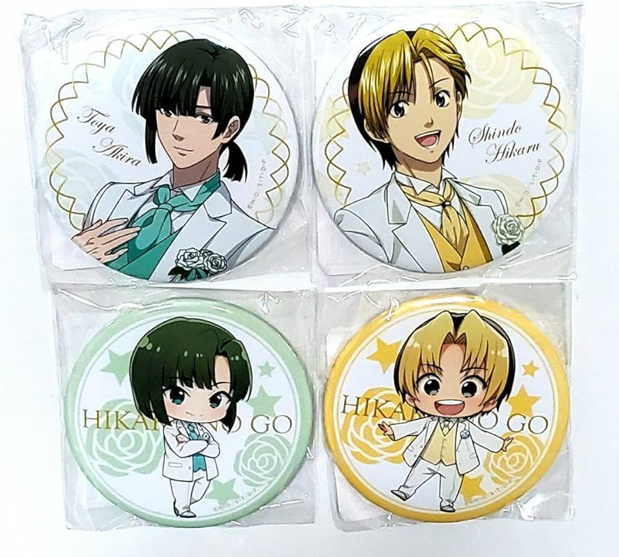 ヒカルの碁 くじ引き堂 進藤ヒカル 塔矢アキラ ハート缶バッジ