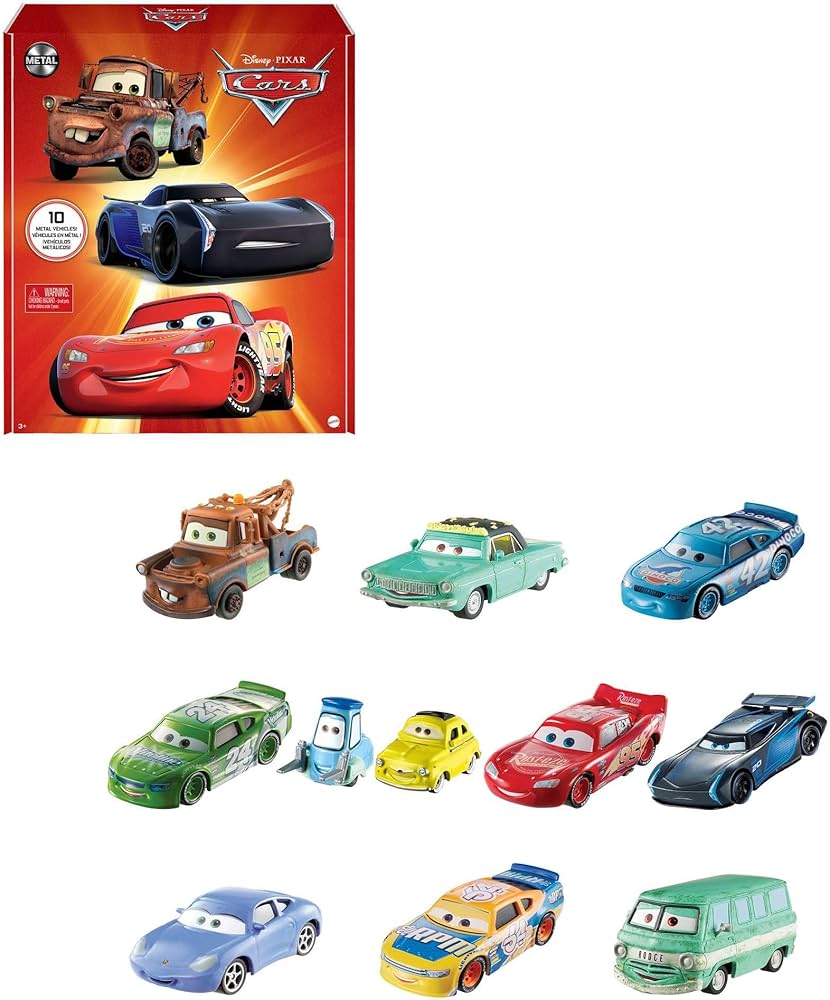 Amazon.com: Mattel Disney and Pixar Cars Set of 10 Die-Cast Mini