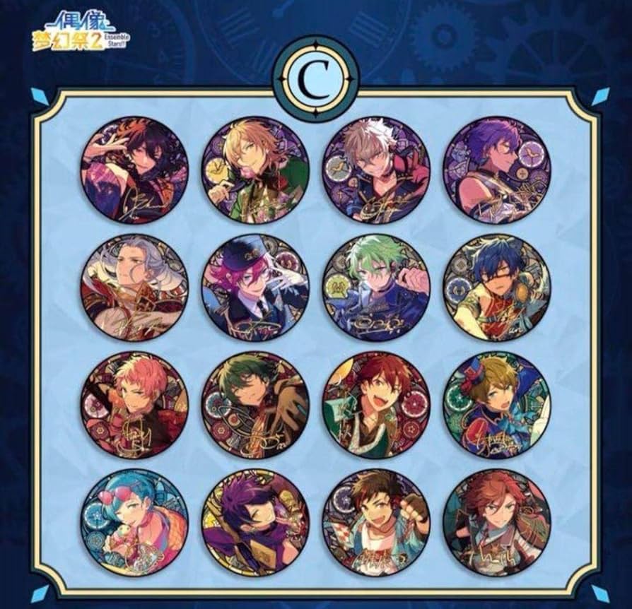 あんスタ 偶像梦幻祭 中国 星之所向 時光 6周年 群星 缶バッジ 月