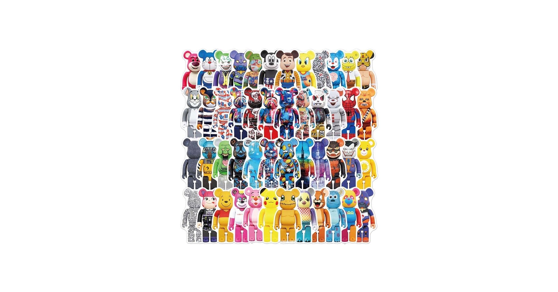 Amazon.co.jp: ベアブリック熊防水ステッカー 携帯パソコンスケボー