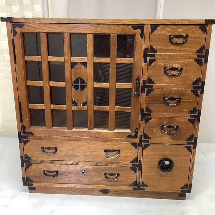 船箪笥 民芸箪笥 時代家具 小箪笥 時代物 アンティーク 明治時代 欅 懸