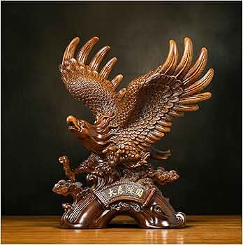 Amazon.co.jp: 鷹 ワシ 置物 鷹の置物 縁起物 開店祝い プレゼント