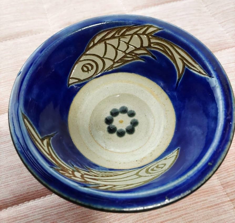 やちむん宮城須美子作 魚の絵柄 小鉢3点セット やちむん宮城須美子作