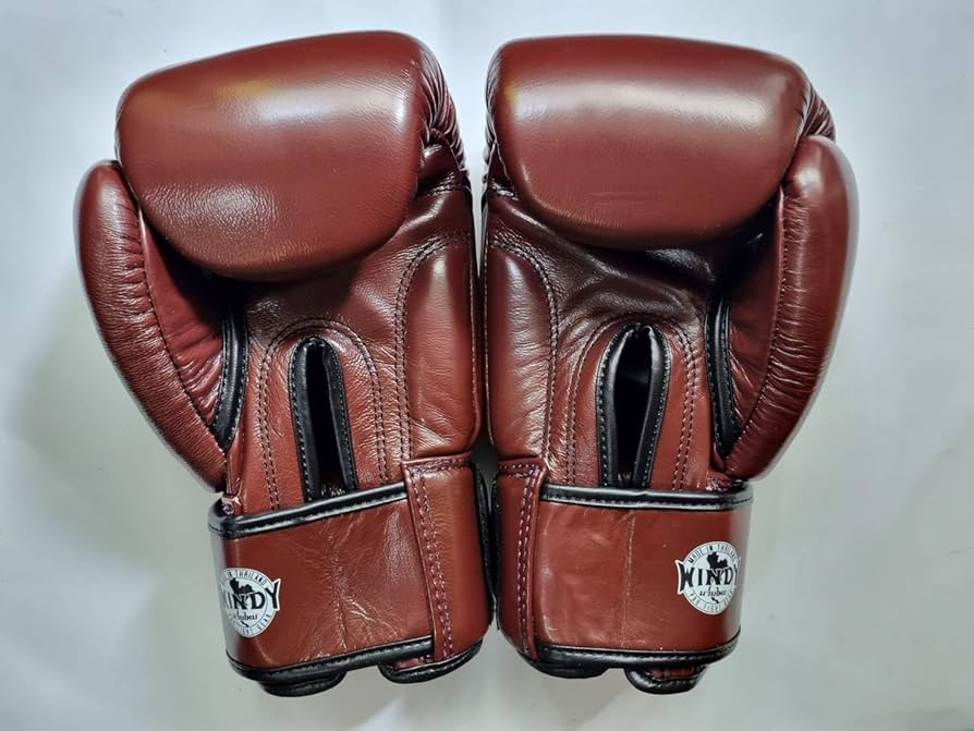 本革製WINDYボクシンググローブ 12oz 紫 キックボクシング 本革製WINDY