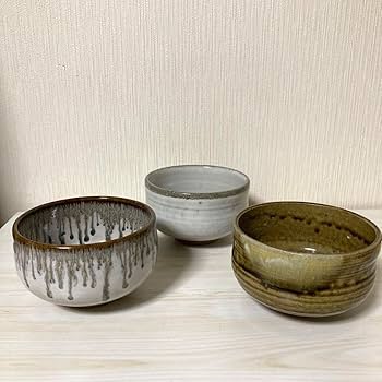 骨董 茶碗 Amazon.co.jp: 抹茶茶碗 桂山 陶芸 茶道 茶道具 骨董 茶碗 3個