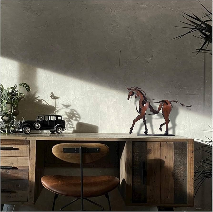 Amazon.co.jp: 装飾像馬メタル立体透かしアドニス馬彫刻メタル