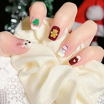 Amazon.co.jp: ネイルパーツ クリスマス 100個セット 3D 立体 可愛い