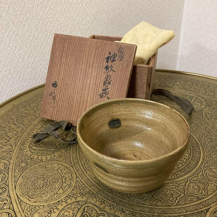 茶道具 瀬戸焼 加藤春岱作 三島写 染付花文 刷毛目 鉢 V R9291 茶道具