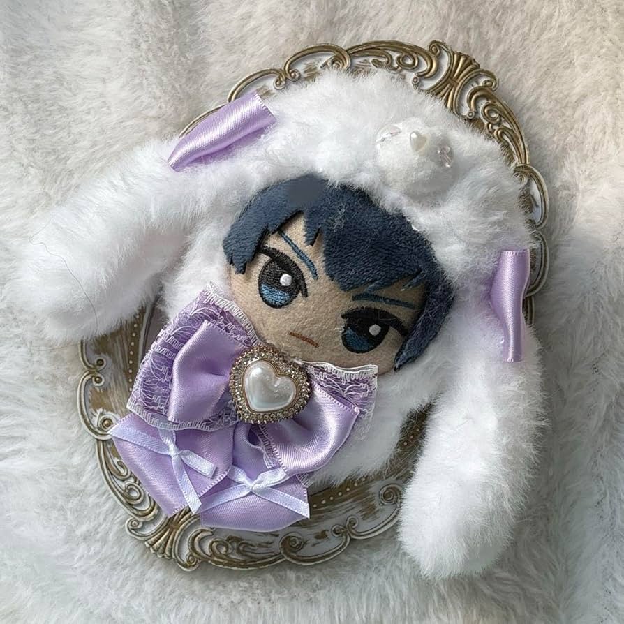 Amazon.co.jp: ぬい服 ちびぐるみ 10cm 垂れ耳うさぎ 紫 : おもちゃ