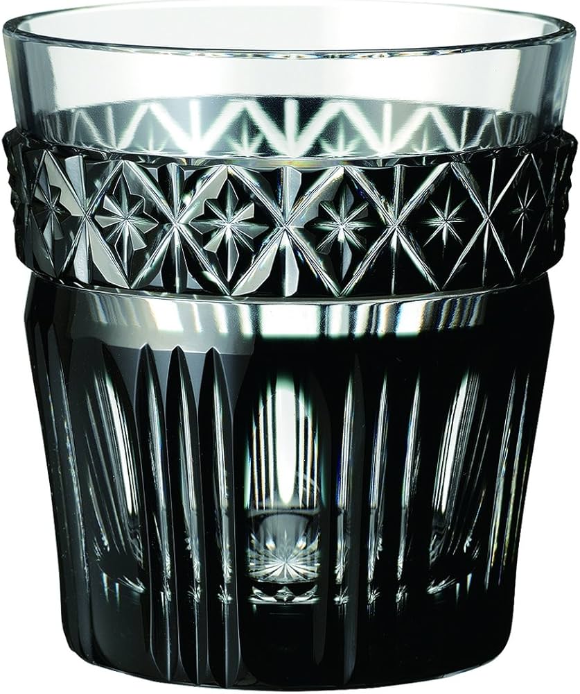 Amazon.co.jp: 山下工芸 薩摩黒切子 オールド φ7.8×8.5cm 13041630