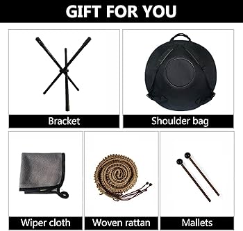 Amazon | ハンドパン d マイナー 打楽器（ゴールド - 440hz - 9音