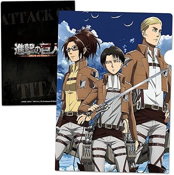 Amazon.co.jp: 進撃の巨人 クリアファイルR[リヴァイ＆エルヴィン