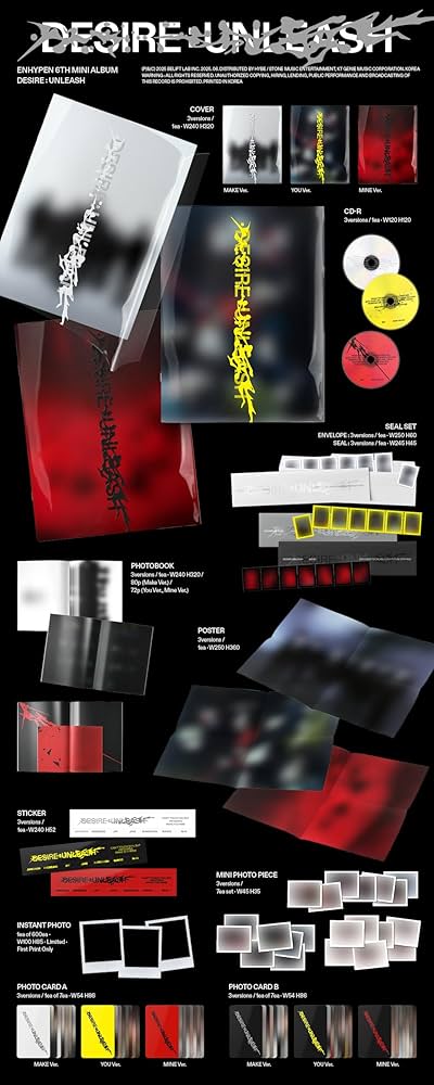 Amazon.com: E'NHYPEN DESIRE : UNLEASH 6th Mini Album with