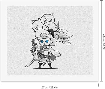 キャンバス油絵 専用 帽子と温かい服を着せてもらったにゃんこ