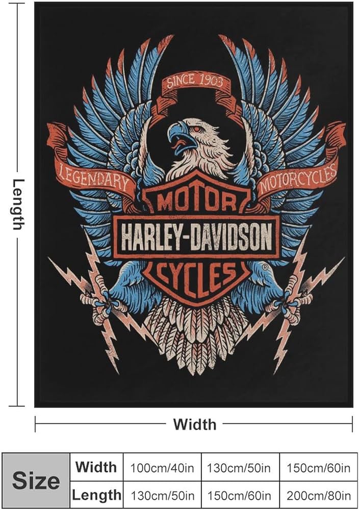 Amazon｜Harley-Davidson ハーレーダビッドソン 毛布 ブランケット