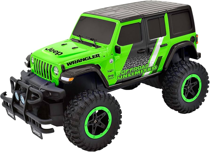 Amazon.com: Jeep Wrangler Sahara Unlimited 1:16 Scale R/C - Green