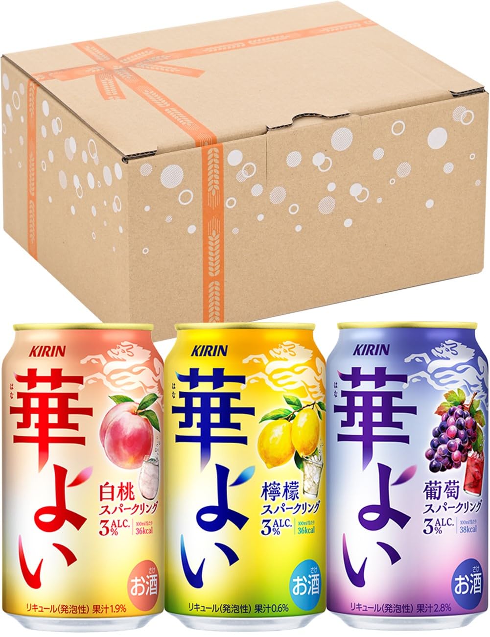 Amazon.co.jp: 華よい キリン チューハイ350ml×12本 Alc.3% 3種飲み