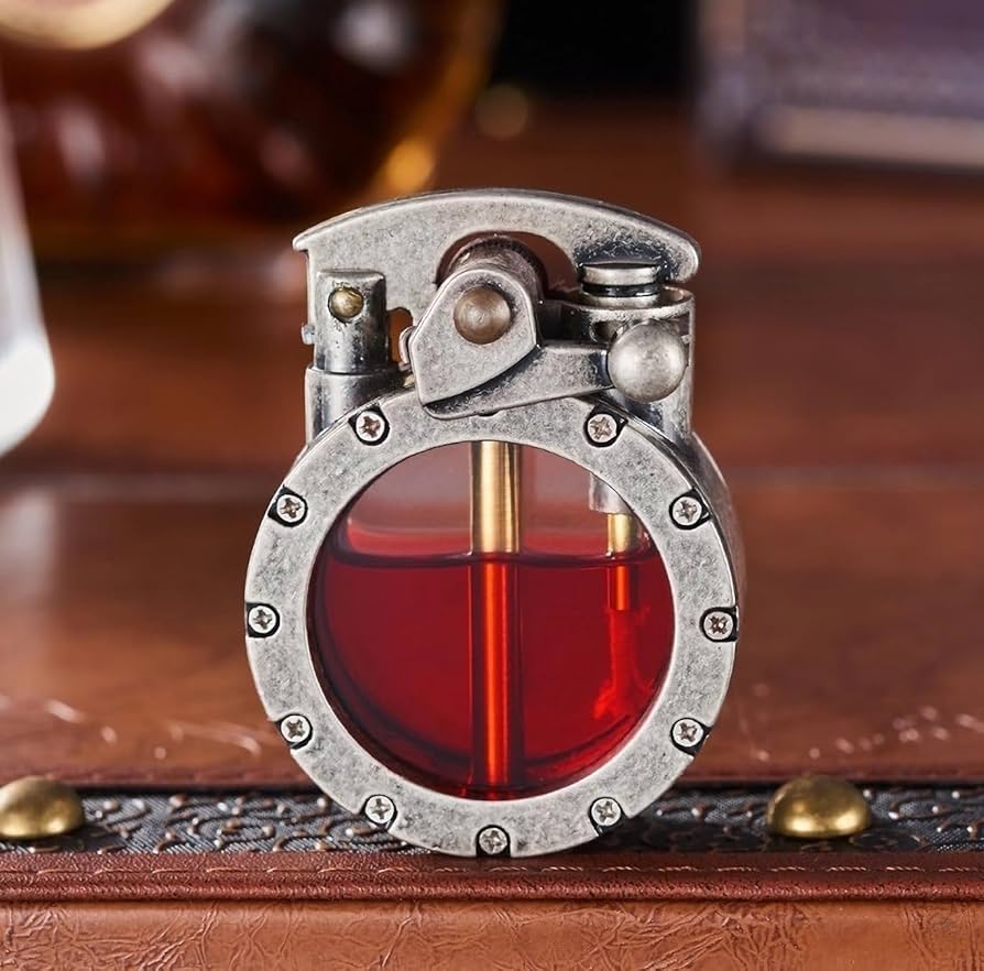 Amazon.co.jp: 2023 ランプオイルライター レトロオイルライター、透明