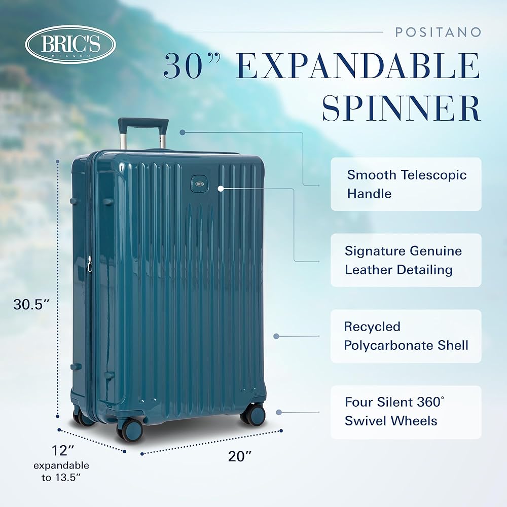 Amazon.com | Bric's Positano Spinner - Expandable Luxury Checked