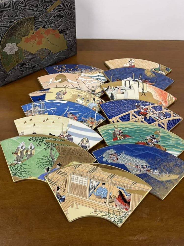 Amazon | 入江正己原画 限定版 高級磁器製 平家物語扇面絵皿 全13種