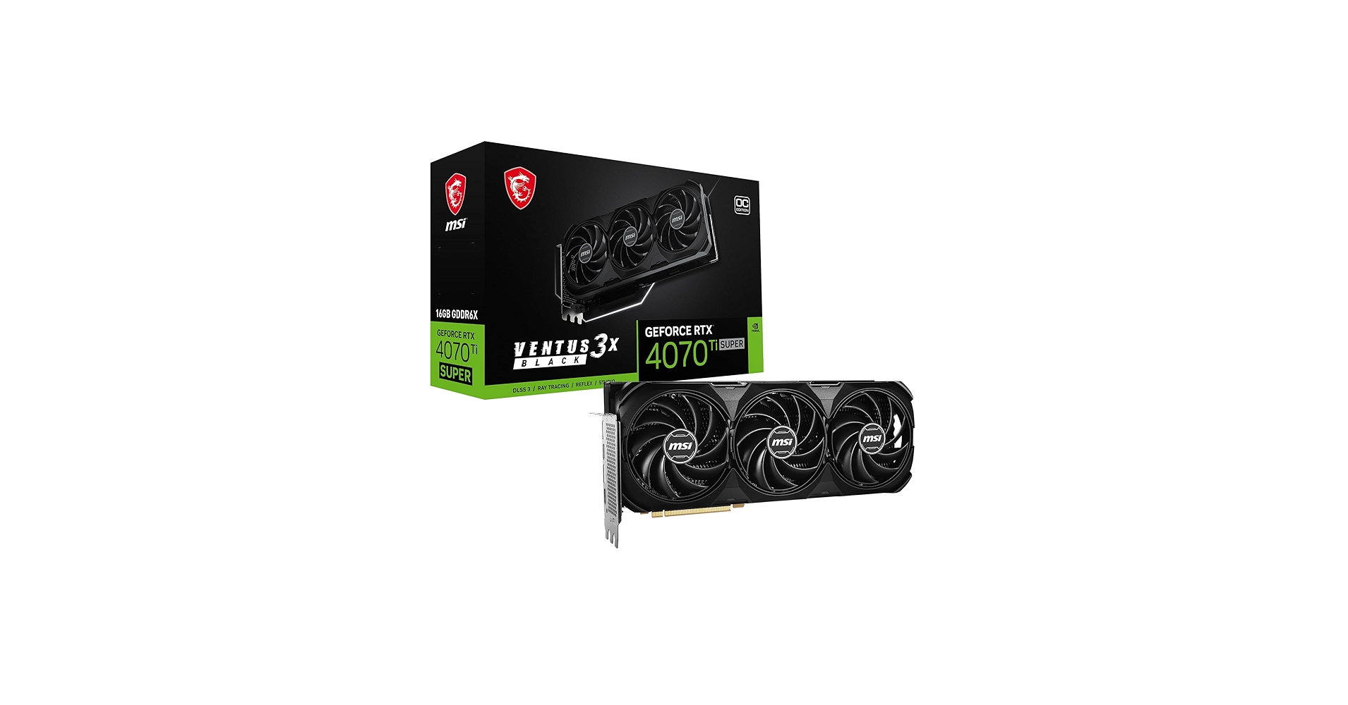 Amazon.com: msi GeForce RTX 4070 Ti Super 16G Ventus 3X Black OC