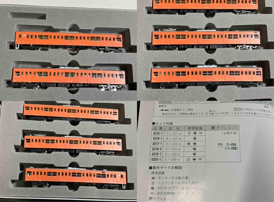 10-370 ＆ 374 201系（中央線色）基本&増結セット KATO☆10-370