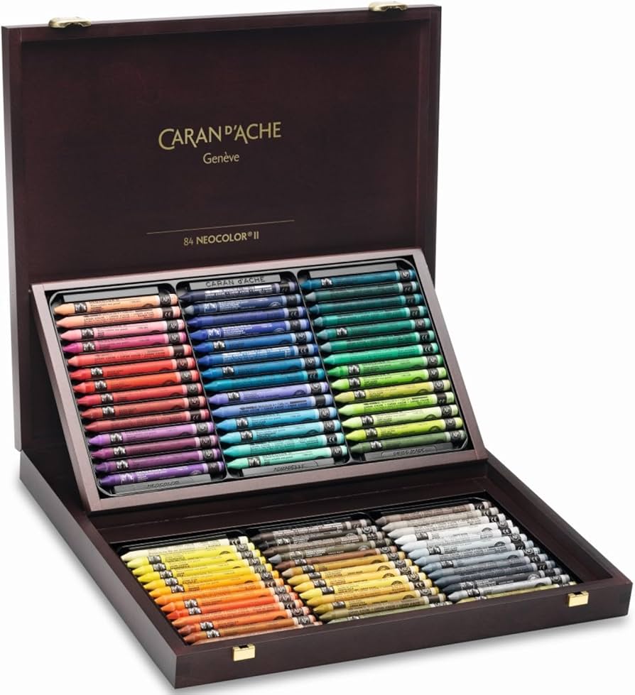 Amazon.com: Caran d'Ache Neocolor II Water-Soluble Pastels, Wooden