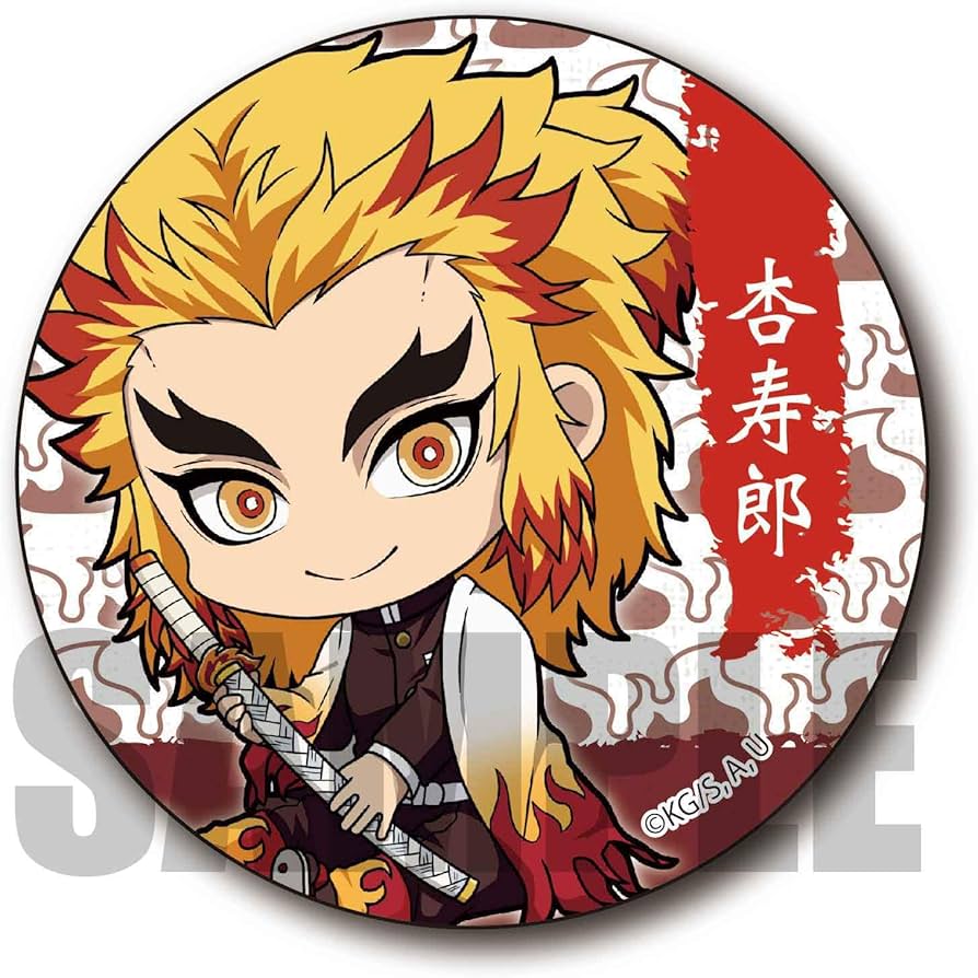 Amazon.co.jp: 鬼滅の刃 煉獄 杏寿郎 ぎゅぎゅっと 缶バッジ 第二弾