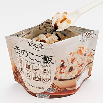 Amazon | アルファー食品 安心米 きのこご飯 100g ×5個【非常食